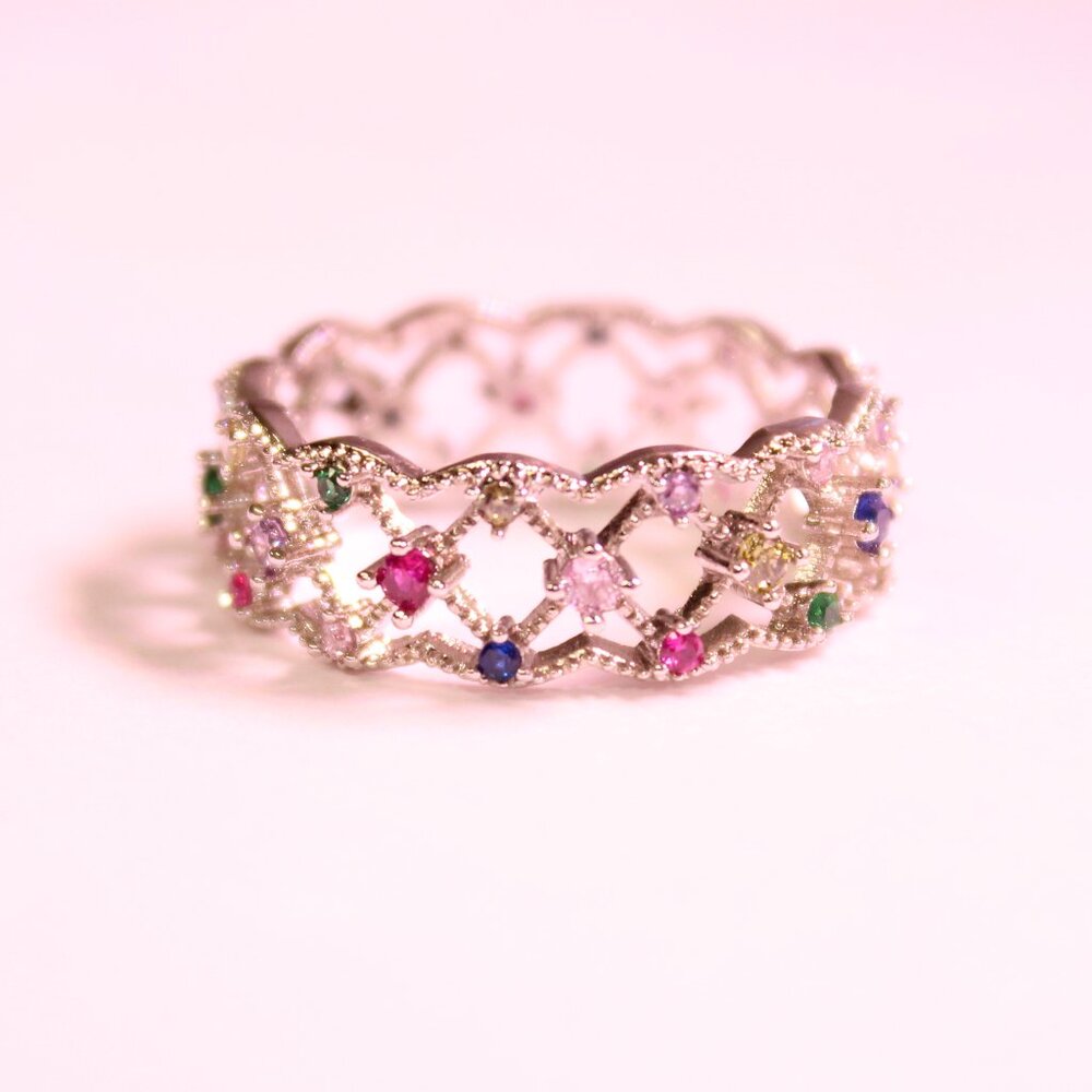 Beautiful Multi-Colored Gemstone Ring - image 2